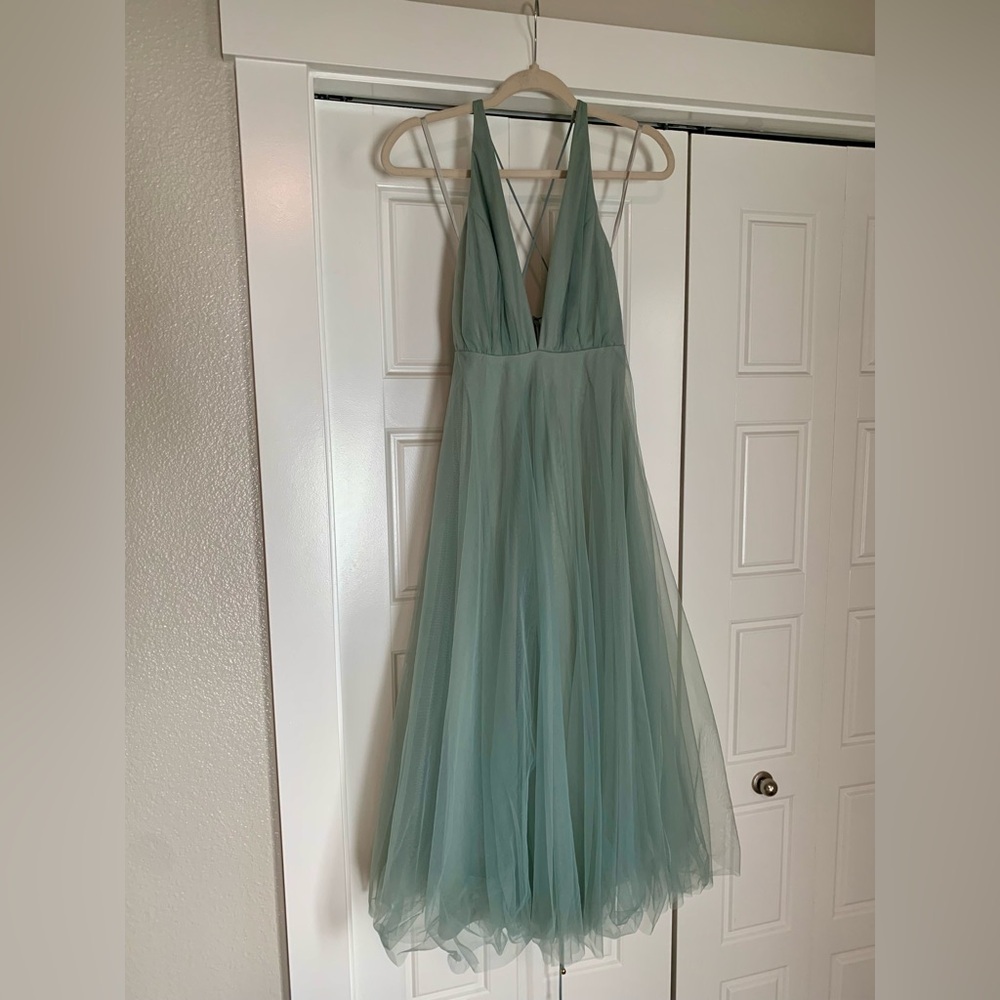 NWT Hello Molly Kiss the Girl Midi Dress in Sage | Medium